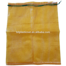 PP Mesh Tasche goldgelbe Farbe 52 * 83cm Verwendung für Kartoffel Zwiebel Mais